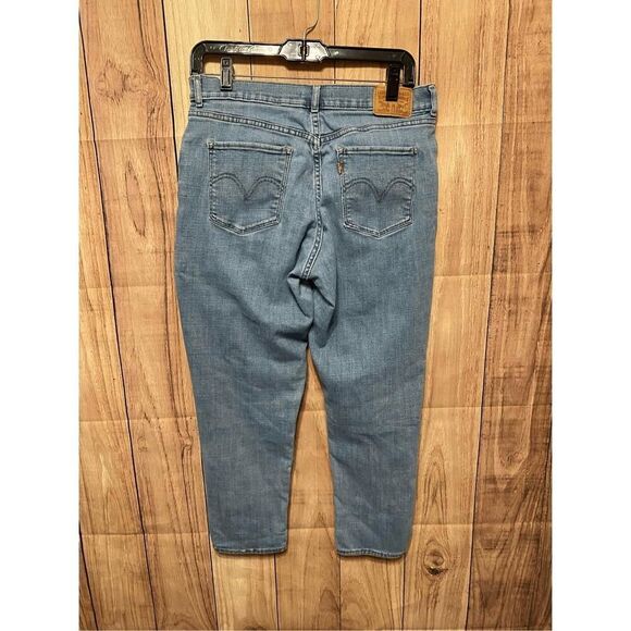 Levis size 30 blue classic crop jeans denim womens pants - Picture 4 of 6